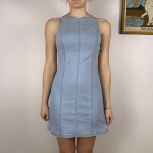 NWT URBAN OUTFITTERS Silence + Noise Lilith Denim Cutout Shift Dress XS
